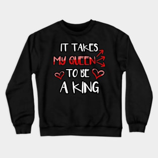 King and Queen Couple Shirt for Him Crewneck Sweatshirt